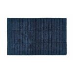 Zone Denmark Πατάκι Μπάνιου Βαμβακερό 80x50 - Tiles Dark Blue