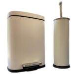 Σετ Κάδος 5 lt soft close παραλληλόγραμμος - Πιγκάλ λευκό Eurocasa