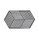 Zone Denmark Σουπλά Για Ζεστά Σκεύη Σιλικόνης 24x14 - Hexagon Black