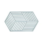 Zone Denmark Σουπλά Για Ζεστά Σκεύη Σιλικόνης 24x14 - Hexagon Fog Blue