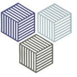 Zone Denmark Σουπλά Για Ζεστά Σκεύη Σιλικόνης Σετ 3 Τμχ 16x14 Εκ. - Hexagon Indigo/Fog/Olive Taupe - Image 2