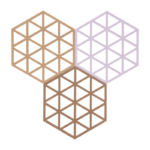 Zone Denmark Σουπλά Για Ζεστά Σκεύη Σιλικόνης Σετ 3 Τμχ 16x14 Εκ. - Triangles Light Terracotta/Lupine/Almond