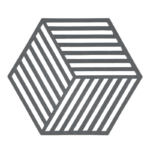 Zone Denmark Σουπλά Για Ζεστά Σκεύη Σιλικόνης 16x14 - Hexagon Cool Grey