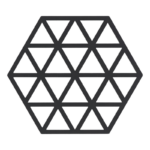 Zone Denmark Σουπλά Για Ζεστά Σκεύη Σιλικόνης 16x14 - Triangles Black