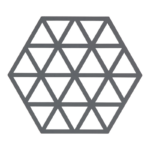 Zone Denmark Σουπλά Για Ζεστά Σκεύη Σιλικόνης 16x14 - Triangles Cool Grey