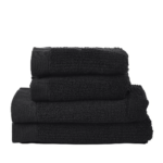 Zone Denmark Πετσέτες Βαμβακερές Σετ 4 Τμχ - Classic Black