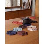 Zone Denmark Σουπλά Για Ζεστά Σκεύη Σιλικόνης 24x14 - Hexagon Burgundy - Image 6