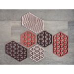 Zone Denmark Σουπλά Για Ζεστά Σκεύη Σιλικόνης 16x14 - Triangles Burned Red - Image 3