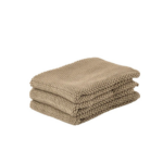 Zone Denmark Πετσέτες Κουζίνας Βαμβακερές Σετ 3 Τμχ 27x27 Εκ. - Khaki - Image 2