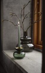 Zone Denmark Βάζο/Κηροπήγιο Γυάλινο Φ11x10 - Inu Smoked Grey/Steel - Image 4