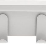 Zone Denmark Ράφι Τοίχου Με Κρεμάστρα Μεταλλικό 40x11,5x15 - A-Hallway Soft Grey