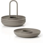 Zone Denmark Αυγοθήκες Με Βάση Σετ 4 Τμχ Φ11,2x9,5 - Singles Taupe