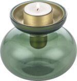 Zone Denmark Βάζο/Κηροπήγιο Γυάλινο Φ11x10 - Inu Moss Green/Brass - Image 3