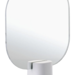 Zone Denmark Επιτραπέζιος Καθρέπτης Με Τσιμεντένια Βάση 20x6x26,5 - Time Soft Grey