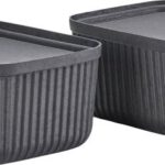 Zone Denmark Κουτιά Αποθήκευσης Σετ 2 Τμχ 32x23x15 - Pulp Black
