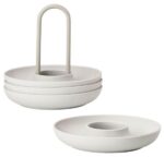 Zone Denmark Αυγοθήκες Με Βάση Σετ 4 Τμχ Φ11,2x9,5 - Singles Warm Grey