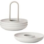 Zone Denmark Αυγοθήκες Με Βάση Σετ 4 Τμχ Φ11,2x9,5 - Singles Warm Grey