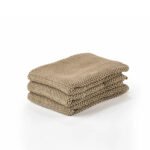 Zone Denmark Πετσέτες Κουζίνας Βαμβακερές Σετ 3 Τμχ 27x27 Εκ. - Khaki - Image 3