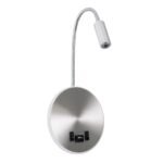 GLOBOSTAR® GOOSE 60884 Μοντέρνο Φωτιστικό Τοίχου - Απλίκα Ξενοδοχείου Reading Light με Φορτιστή USB 3A LED 6W 600lm 36° & 360° AC 220-240V IP20 Φυσικό Λευκό 4500K - CREE XPE & Lumileds SMD Chip & TÜV SÜD Driver - Νίκελ Βούρτσας - Μ15.5 x Π15 x Υ30.5cm - 3 Χρόνια Εγγύηση