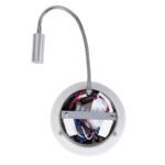 GLOBOSTAR® GOOSE 60884 Μοντέρνο Φωτιστικό Τοίχου - Απλίκα Ξενοδοχείου Reading Light με Φορτιστή USB 3A LED 6W 600lm 36° & 360° AC 220-240V IP20 Φυσικό Λευκό 4500K - CREE XPE & Lumileds SMD Chip & TÜV SÜD Driver - Νίκελ Βούρτσας - Μ15.5 x Π15 x Υ30.5cm - 3 Χρόνια Εγγύηση - Image 7