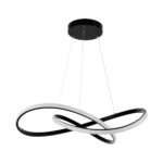 GLOBOSTAR® DEXTER 60913 Μοντέρνο Κρεμαστό Φωτιστικό Οροφής LED 90W 10080lm 300° AC 220-240V IP20 Ρυθμιζόμενο Λευκό CCT με Χειριστήριο από 2700K έως 6000K Dimmable - Lumileds SMD Chip - Μαύρο Ματ - Μ73 x Π73 x Υ16cm - 3 Χρόνια Εγγύηση - Image 3