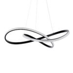 GLOBOSTAR® DEXTER 60913 Μοντέρνο Κρεμαστό Φωτιστικό Οροφής LED 90W 10080lm 300° AC 220-240V IP20 Ρυθμιζόμενο Λευκό CCT με Χειριστήριο από 2700K έως 6000K Dimmable - Lumileds SMD Chip - Μαύρο Ματ - Μ73 x Π73 x Υ16cm - 3 Χρόνια Εγγύηση - Image 4