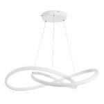 GLOBOSTAR® DEXTER 60914 Μοντέρνο Κρεμαστό Φωτιστικό Οροφής LED 90W 10080lm 300° AC 220-240V IP20 Ρυθμιζόμενο Λευκό CCT με Χειριστήριο από 2700K έως 6000K Dimmable - Lumileds SMD Chip - Λευκό Ματ - Μ73 x Π73 x Υ16cm - 3 Χρόνια Εγγύηση - Image 3