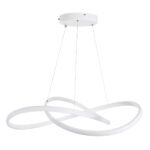 GLOBOSTAR® DEXTER 60914 Μοντέρνο Κρεμαστό Φωτιστικό Οροφής LED 90W 10080lm 300° AC 220-240V IP20 Ρυθμιζόμενο Λευκό CCT με Χειριστήριο από 2700K έως 6000K Dimmable - Lumileds SMD Chip - Λευκό Ματ - Μ73 x Π73 x Υ16cm - 3 Χρόνια Εγγύηση - Image 5