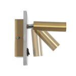 GLOBOSTAR® LADY-S 60944 Μοντέρνο Φωτιστικό Τοίχου - Απλίκα Ξενοδοχείου Reading Light με Φορτιστή USB 3A LED 6W 600lm 36° & 360° AC 220-240V IP20 Φυσικό Λευκό 4500K - Bridgelux COB Chip & TÜV SÜD Driver - Χρυσό Πλατίνα - Μ15 x Π15 x Υ7cm - 3 Χρόνια Εγγύηση - Image 4