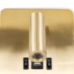 GLOBOSTAR® LADY-S 60944 Μοντέρνο Φωτιστικό Τοίχου - Απλίκα Ξενοδοχείου Reading Light με Φορτιστή USB 3A LED 6W 600lm 36° & 360° AC 220-240V IP20 Φυσικό Λευκό 4500K - Bridgelux COB Chip & TÜV SÜD Driver - Χρυσό Πλατίνα - Μ15 x Π15 x Υ7cm - 3 Χρόνια Εγγύηση - Image 6