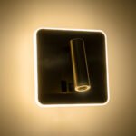 GLOBOSTAR® LADY-S 60944 Μοντέρνο Φωτιστικό Τοίχου - Απλίκα Ξενοδοχείου Reading Light με Φορτιστή USB 3A LED 6W 600lm 36° & 360° AC 220-240V IP20 Φυσικό Λευκό 4500K - Bridgelux COB Chip & TÜV SÜD Driver - Χρυσό Πλατίνα - Μ15 x Π15 x Υ7cm - 3 Χρόνια Εγγύηση - Image 8