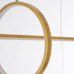 GLOBOSTAR® LINEARE 61291 Μοντέρνο Κρεμαστό Φωτιστικό Οροφής LED 67W 7504lm 300° AC 220-240V IP20 Ρυθμιζόμενο Λευκό CCT με Χειριστήριο από 2700K έως 6000K Dimmable - Lumileds SMD Chip - Χρυσό Βούρτσας - Μ130 x Π25 x Υ60cm - 3 Χρόνια Εγγύηση - Image 7