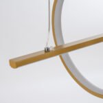 GLOBOSTAR® LINEARE 61291 Μοντέρνο Κρεμαστό Φωτιστικό Οροφής LED 67W 7504lm 300° AC 220-240V IP20 Ρυθμιζόμενο Λευκό CCT με Χειριστήριο από 2700K έως 6000K Dimmable - Lumileds SMD Chip - Χρυσό Βούρτσας - Μ130 x Π25 x Υ60cm - 3 Χρόνια Εγγύηση - Image 8