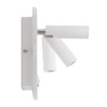 GLOBOSTAR® LADY-O 61364 Μοντέρνο Φωτιστικό Τοίχου - Απλίκα Ξενοδοχείου Reading Light με Φορτιστή USB 3A LED 10W 1000lm 36° & 360° AC 220-240V IP20 Φυσικό Λευκό 4500K - Bridgelux COB Chip & TÜV SÜD Driver - Λευκό Ματ - Μ10.5 x Π10 x Υ18.5cm - 3 Χρόνια Εγγύηση - Image 4