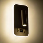 GLOBOSTAR® LADY-O 61364 Μοντέρνο Φωτιστικό Τοίχου - Απλίκα Ξενοδοχείου Reading Light με Φορτιστή USB 3A LED 10W 1000lm 36° & 360° AC 220-240V IP20 Φυσικό Λευκό 4500K - Bridgelux COB Chip & TÜV SÜD Driver - Λευκό Ματ - Μ10.5 x Π10 x Υ18.5cm - 3 Χρόνια Εγγύηση - Image 8