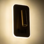 GLOBOSTAR® LADY-O 61366 Μοντέρνο Φωτιστικό Τοίχου - Απλίκα Ξενοδοχείου Reading Light με Φορτιστή USB 3A LED 10W 1000lm 36° & 360° AC 220-240V IP20 Φυσικό Λευκό 4500K - Bridgelux COB Chip & TÜV SÜD Driver - Χρυσό Βούρτσας - Μ10.5 x Π10 x Υ18.5cm - 3 Χρόνια Εγγύηση - Image 9
