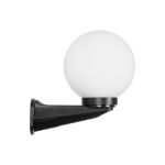 GLOBOSTAR® AGROS 61592 Μοντέρνο Φωτιστικό Τοίχου - Απλίκα με Ντουί 1 x E27 AC 220-240V Αδιάβροχο IP65 - Λευκό & Μάυρο - Μ20 x Π20 x Υ30cm - Image 5