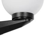 GLOBOSTAR® AGROS 61592 Μοντέρνο Φωτιστικό Τοίχου - Απλίκα με Ντουί 1 x E27 AC 220-240V Αδιάβροχο IP65 - Λευκό & Μάυρο - Μ20 x Π20 x Υ30cm - Image 6