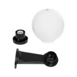 GLOBOSTAR® AGROS 61592 Μοντέρνο Φωτιστικό Τοίχου - Απλίκα με Ντουί 1 x E27 AC 220-240V Αδιάβροχο IP65 - Λευκό & Μάυρο - Μ20 x Π20 x Υ30cm - Image 7