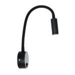 GLOBOSTAR® GOOSE 61690 Μοντέρνο Φωτιστικό Τοίχου - Απλίκα Ξενοδοχείου Reading Light LED 3W 300lm 36° AC 220-240V IP20 Θερμό Λευκό 2700K - CREE XPE Chip & TÜV SÜD Driver - Μαύρο Ματ - Μ6.5 x Π15 x Υ24.5cm - 3 Χρόνια Εγγύηση - Image 3