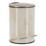 Σετ κάδος μεταλλικός 3 λίτρα με κάλυμμα soft close  επίχρυσο 23x17x22 cm με πιγκάλ 2252-2253 Eurocasa