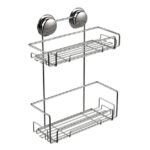 Ράφι διπλό με βεντούζες 30cm chrome Sealskin Elementals