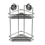 Ράφι διπλό γωνιακό με βεντούζες 21cm chrome Sealskin Elementals