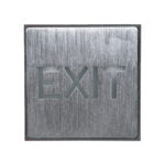 GLOBOSTAR® SENSATI 75651 Διακοσμητικό Φωτιστικό Τοίχου Ένδειξης / Σήμανσης "EXIT" LED 1W 40lm 90° AC 220-240V με Επαναφορτιζόμενη Μπαταρία Li-ion 3.7V 350mAh IP20 Πράσινο - Star LED Chip -Νίκελ Βούρτσας - Μ11 x Π11 x Υ3cm - 2 Χρόνια Εγγύηση - Image 3