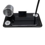 GLOBOSTAR® OLDY 76563 Μοντέρνο Επιτραπέζιο Φωτιστικό Γραφείου με Ασύρματη Φόρτιση 15W 3A, 5W Bluetooth Ηχείο & Ψηφιακό Ρολόι LED 3W 300lm 120° DC 5V με USB-C IP20 Ρυθμιζόμενο Λευκό CCT με Αφή 2700K/4500K/6000K Dimmable - Sanan SMD Chip - Μαύρο - Μ13 x Π25 x Υ43cm - 2 Χρόνια Εγγύηση - Image 8