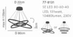SE LED 80-60-40 MORELLI PENDANT COFFEE BROWN Β5 - Image 2