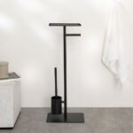 Brix black σταντ χαρτιού υγείας + πιγκάλ με ράφι Sealskin - Image 6