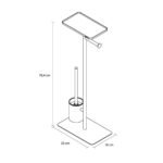 Brix black σταντ χαρτιού υγείας + πιγκάλ με ράφι Sealskin - Image 7