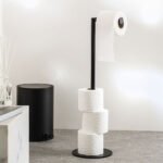 Industrial black χαρτοθήκη επιδαπέδια με θέση για ανταλλακτικά ρολά Sealskin - Image 6