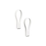 Zone Denmark Κρεμάστρες Πετσέτας Μαγνητικές Σετ 2 Τμχ 9 Εκ. - Loop White